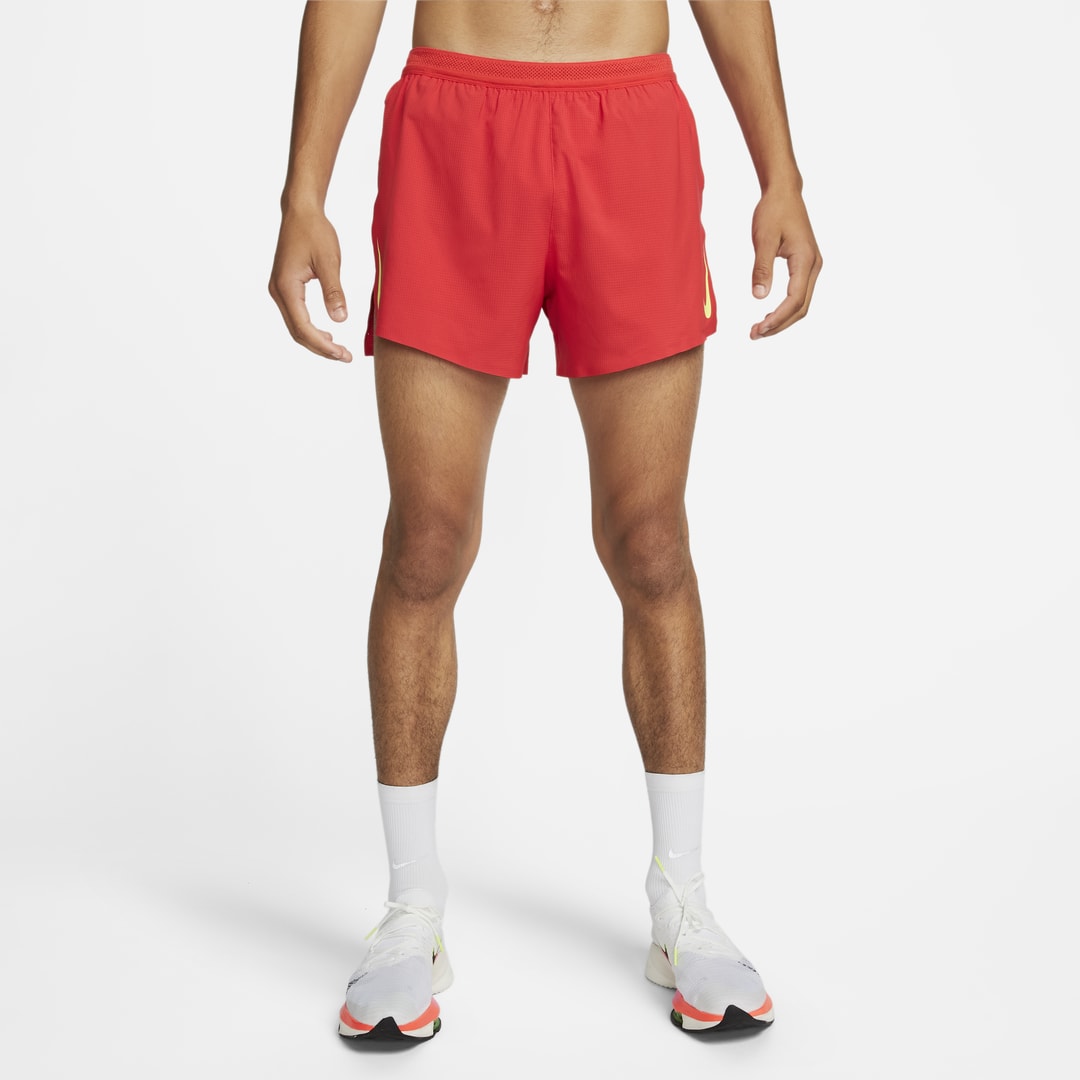 Nike Men's Dri-fit Adv Aeroswift 4" Brief-lined Racing Shorts In Red