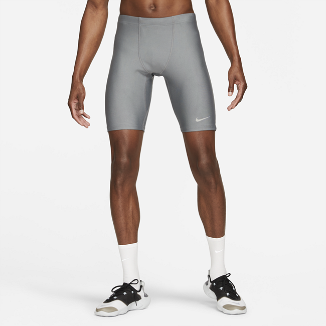 Мужские беговые тайтсы длиной 1/2 Nike Dri-FIT Fast - Серый