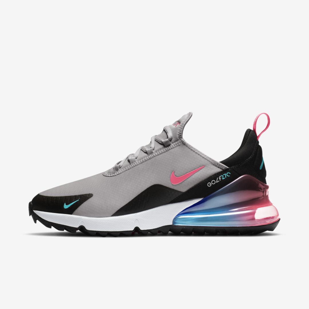 Nike Air Max 270 G Golf Shoe In Atmosphere Grey,white,black,hot Punch