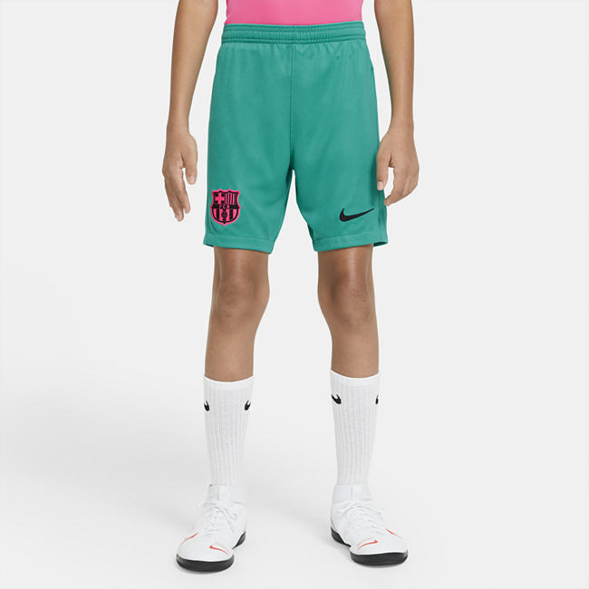 фото Футбольные шорты для школьников из третьего комплекта формы фк «барселона» 2020/21 stadium - зеленый