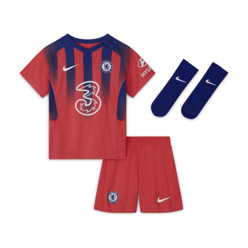 Chelsea F.C. 2020/21 Third Baby and Toddler Football Kit - Red