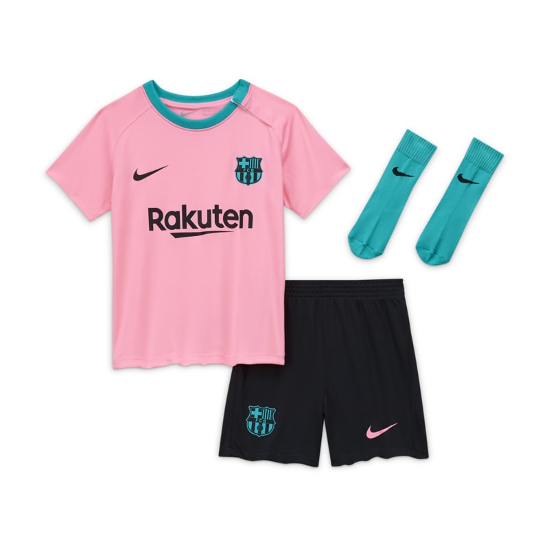 F.C. Barcelona 2020/21 Third Baby and Toddler Football Kit - Pink