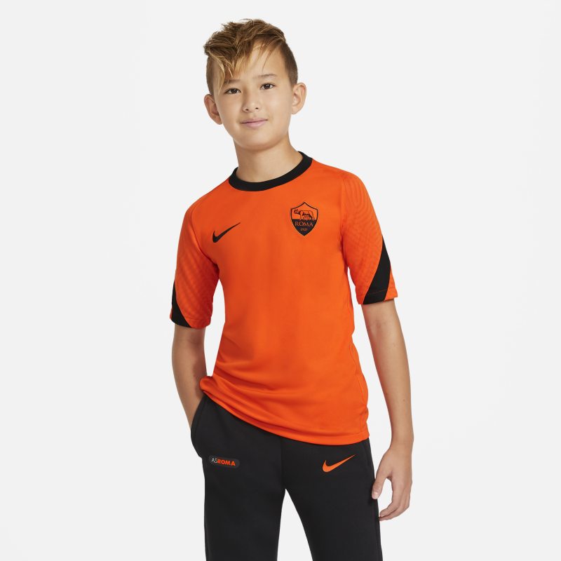 AS Roma Strike Older Kids' Short-Sleeve Football Top - Orange