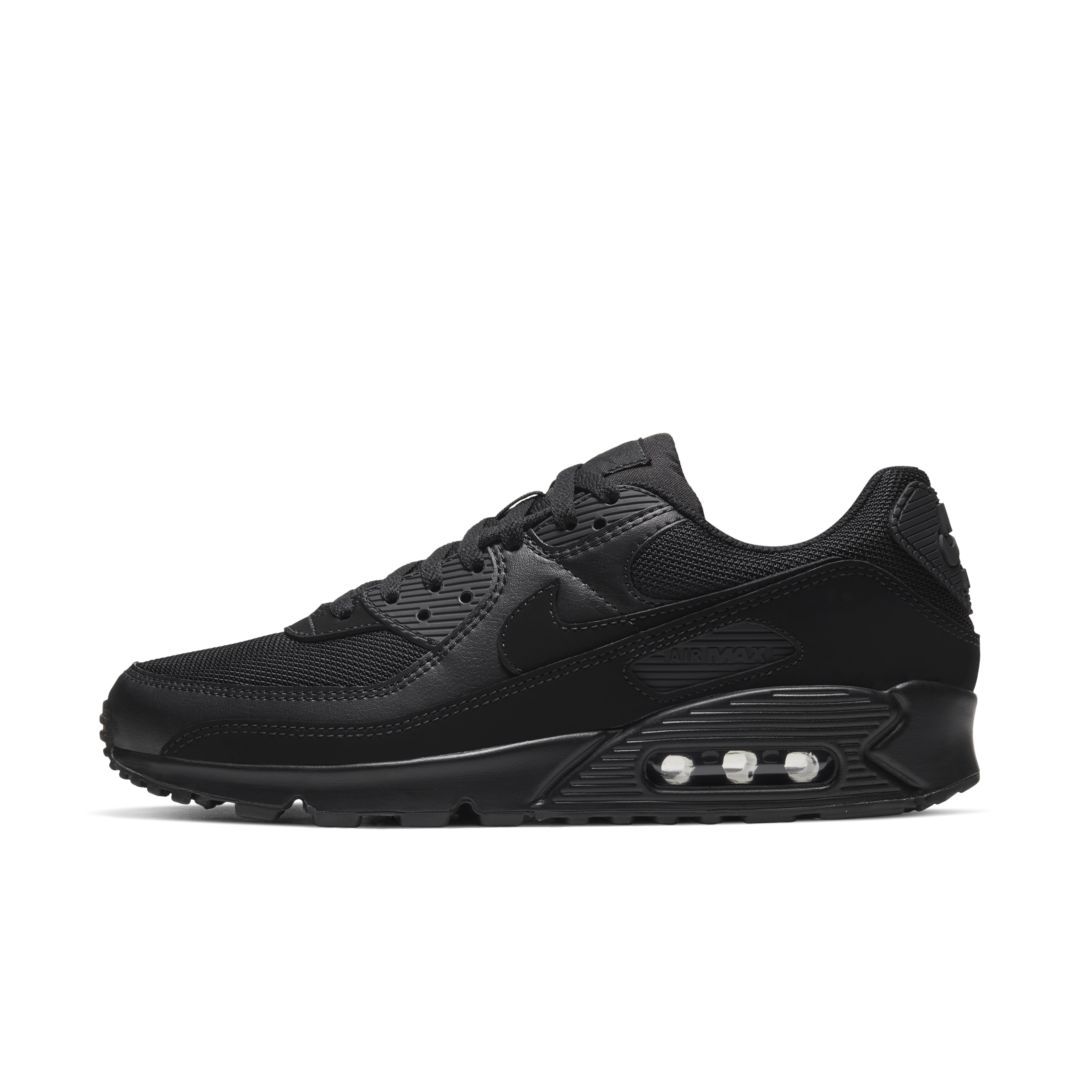 Shop Nike Men's Air Max 90 Shoes In Black