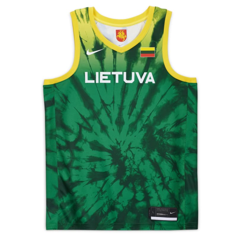 Lithuania Nike (Road) Limited Men's Basketball Jersey - Green
