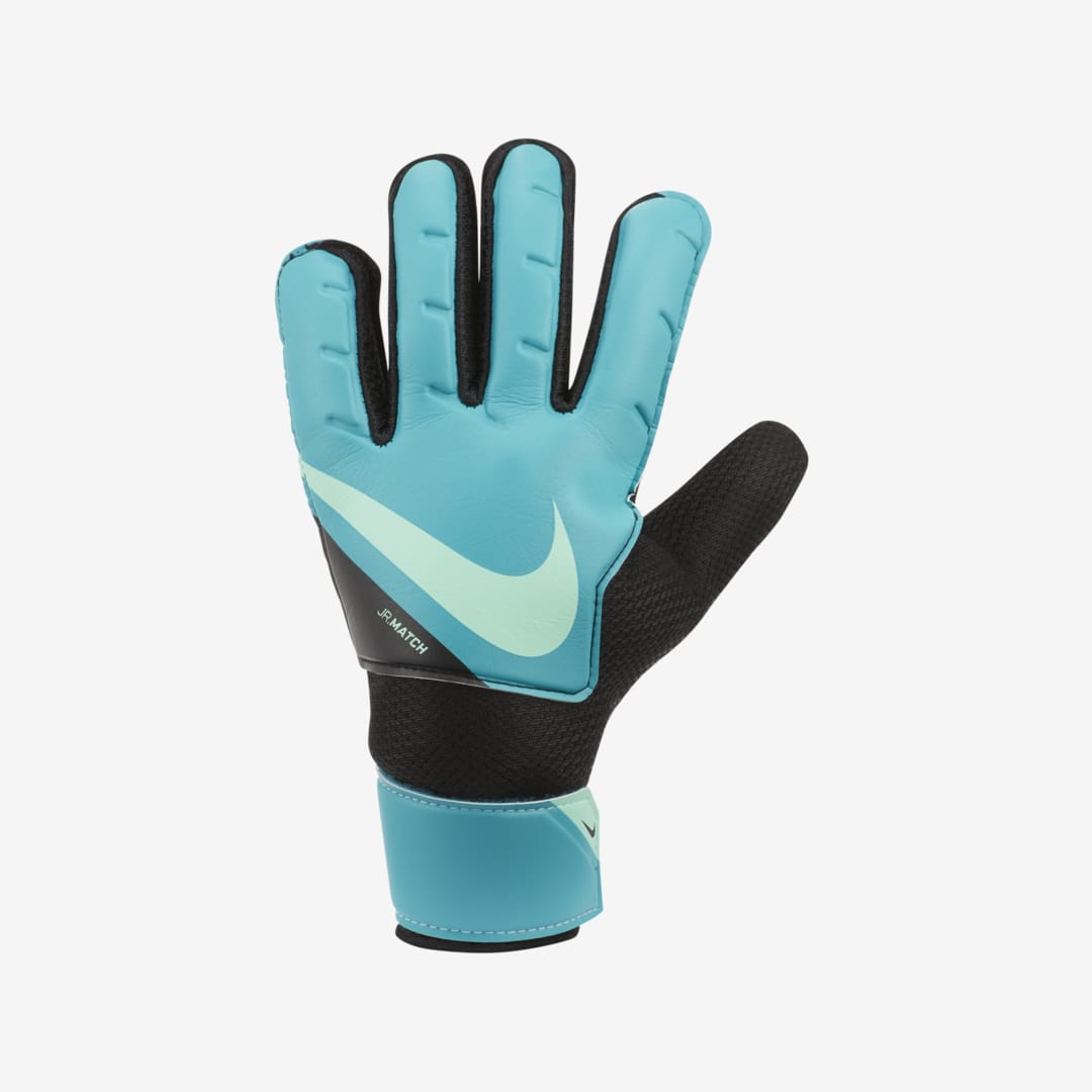 Nike Jr. Goalkeeper Match Big Kids' Soccer Gloves In Aquamarine,black,green Glow