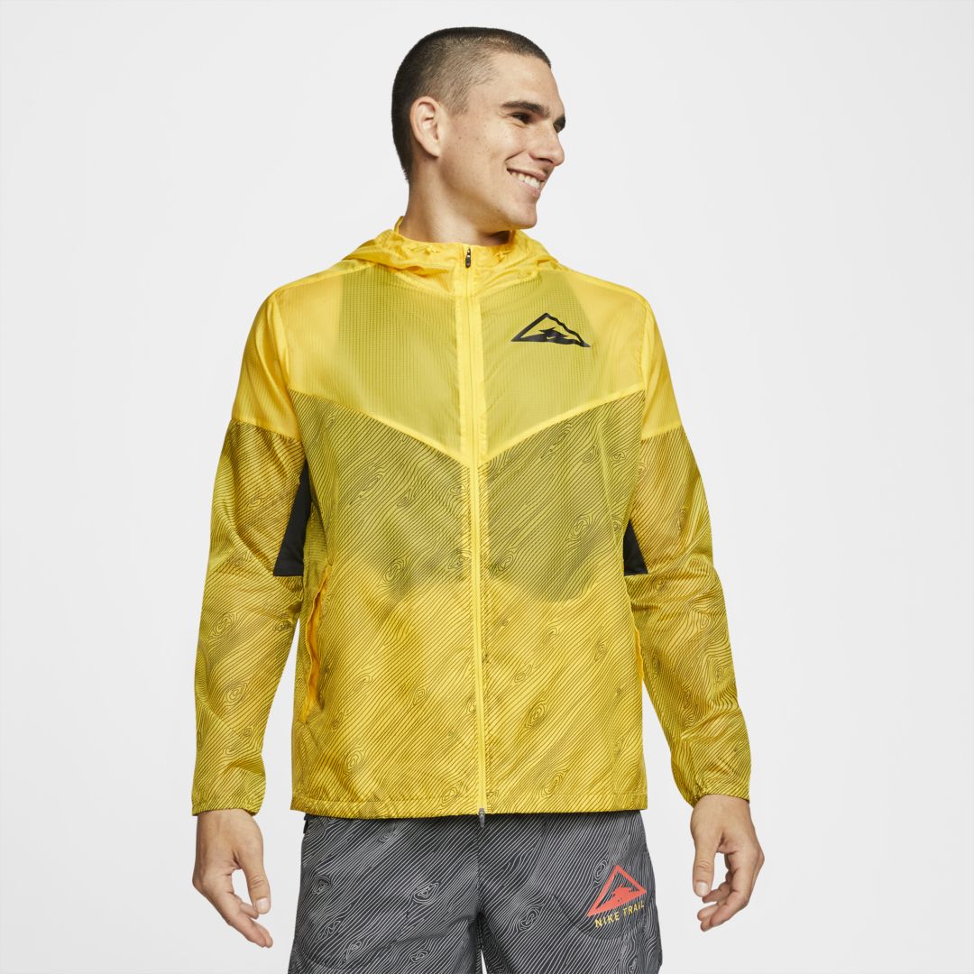 NIKE WINDRUNNER MEN'S HOODED TRAIL RUNNING JACKET (SPEED YELLOW) - CLEARANCE SALE