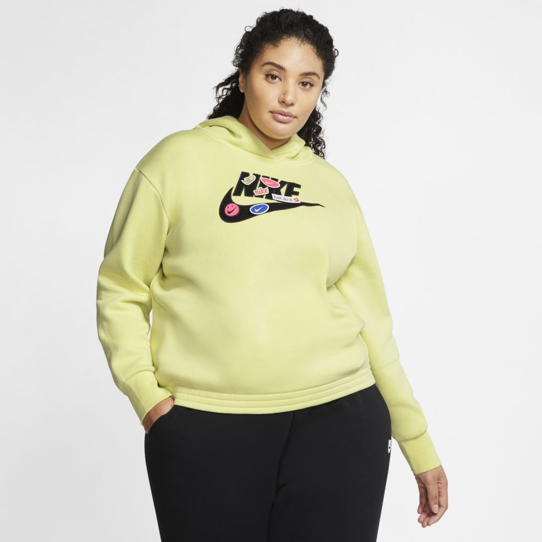 Nike Sportswear Icon Clash Women's Fleece Hoodie (plus Size) In Green