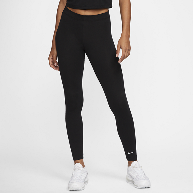 Nike Sportswear Club leggings med mellomhøyt liv til dame - Black