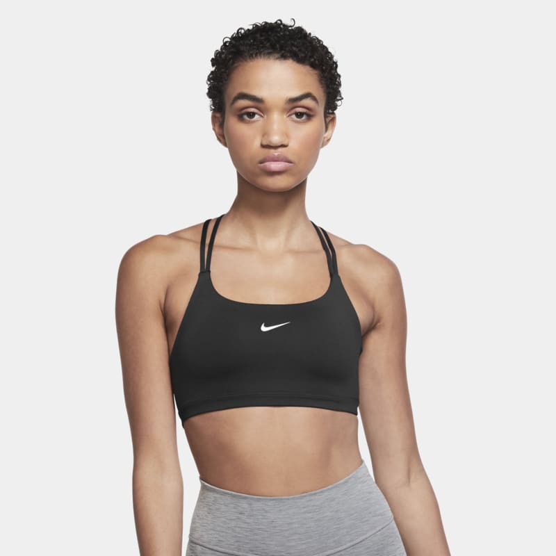 Nike Dri-FIT Indy Women's Light-Support, Non-Padded Sports Bra - Black