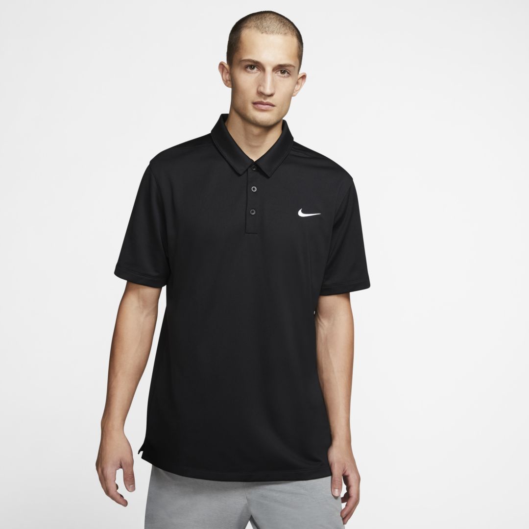 Shop Nike Men's Football Polo In Black,black,white