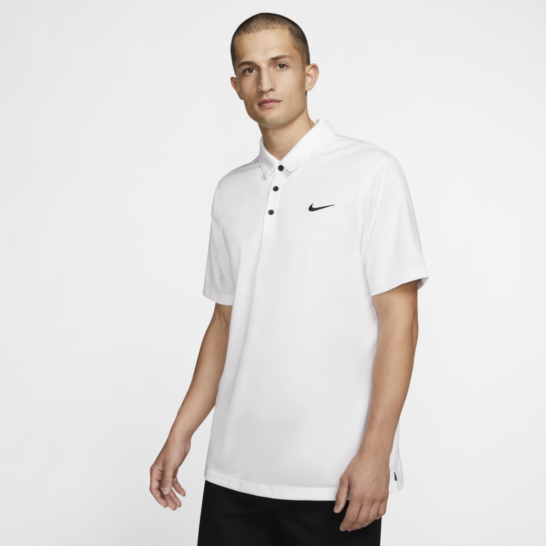 Shop Nike Men's Football Polo In White,black,black