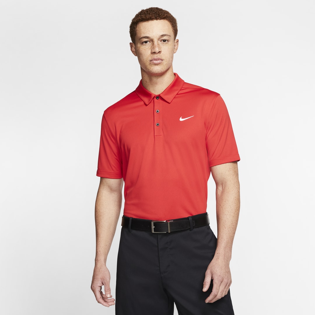 Shop Nike Men's Football Polo In University Red,black,white