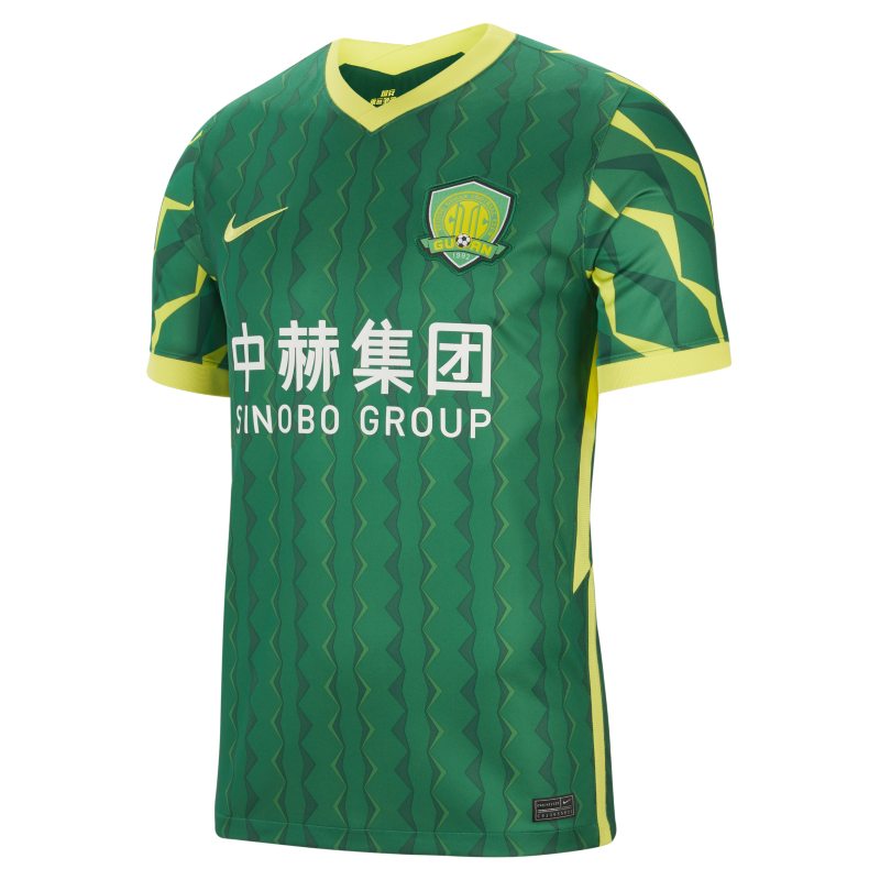 Fotbollströja Beijing Sinobo Guoan FC 2020/21 Stadium (hemmaställ) för män - Grön