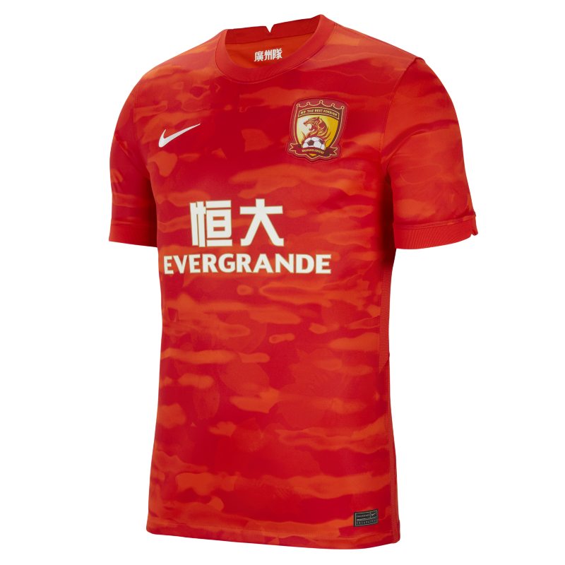Fotbollströja Guangzhou Evergrande Taobao FC 2020/21 Stadium (hemmaställ) för män - Röd