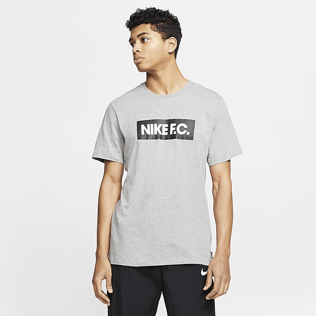 фото Мужская игровая футболка nike f.c. se11 - серый
