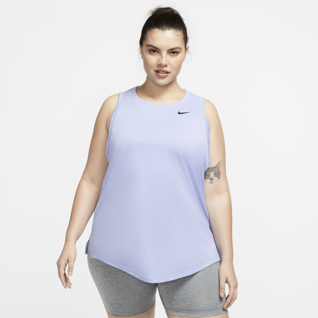 Nike Dri-fit Women's Swoosh Training Tank (plus Size) In Purple