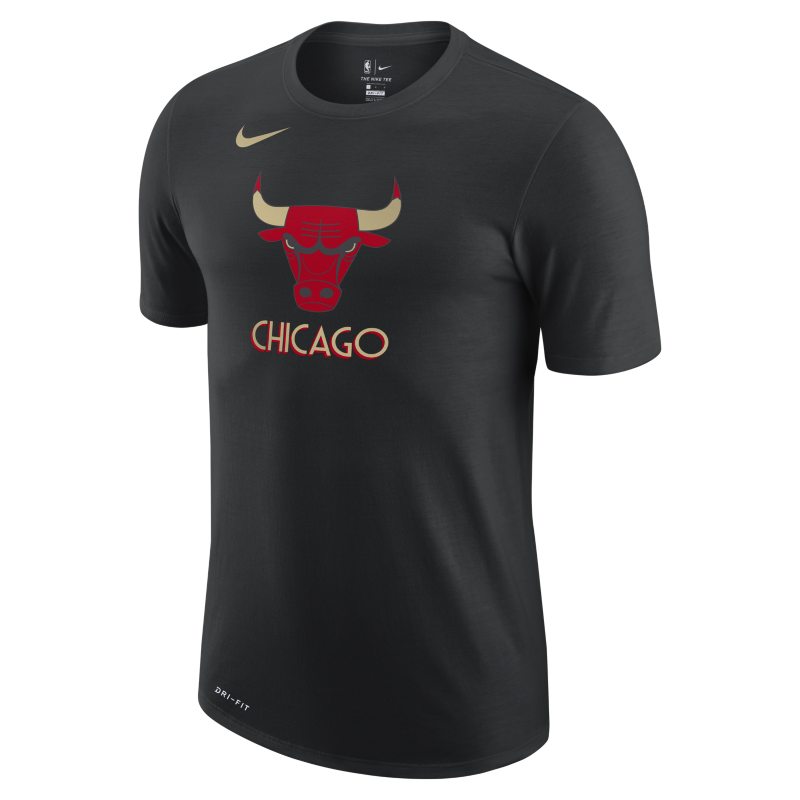 Chicago Bulls City Edition Logo Men's Nike Dri-FIT NBA T-Shirt - Black