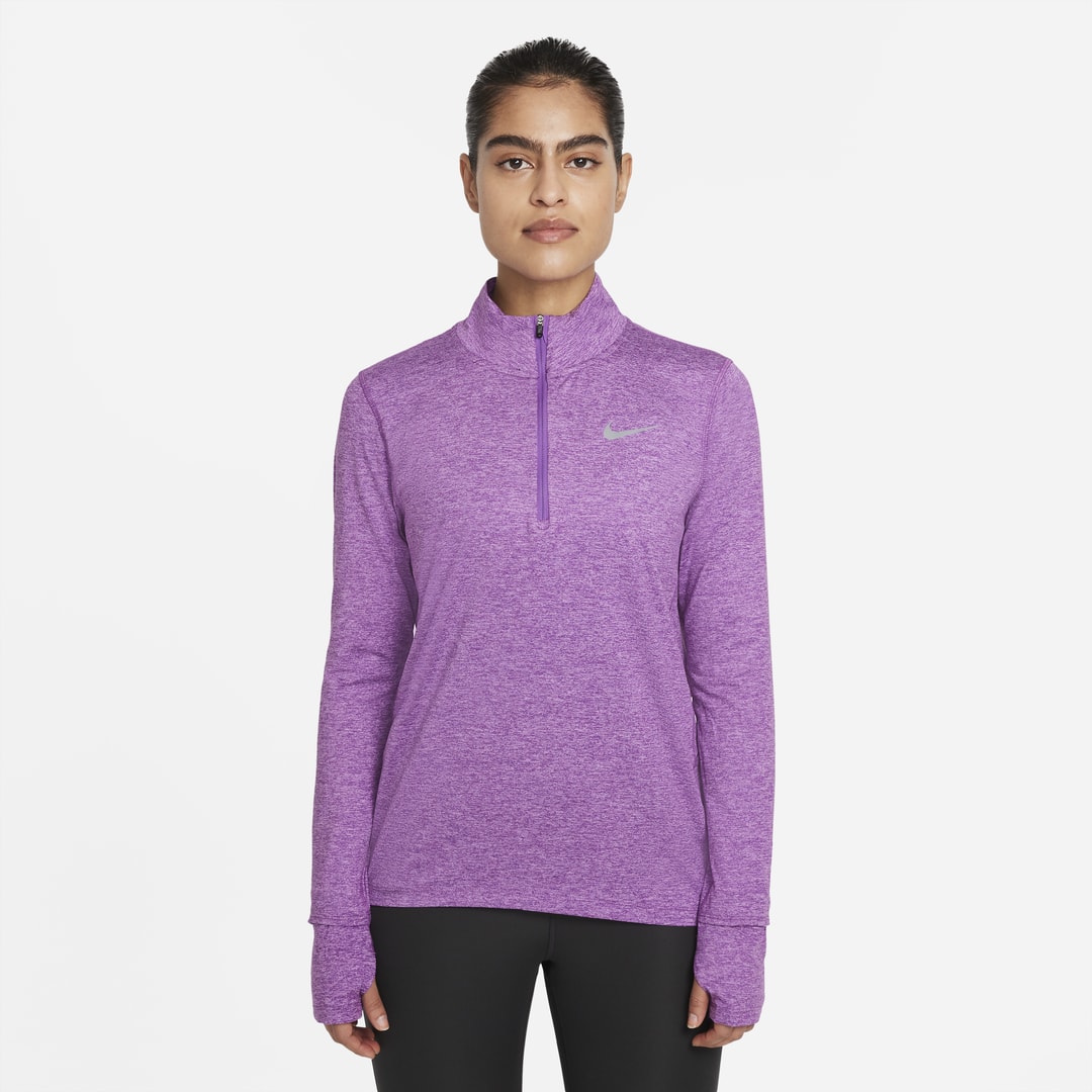 Nike Element Women's 1/2-zip Running Top In Fuchsia Glow,purple Nebula,heather