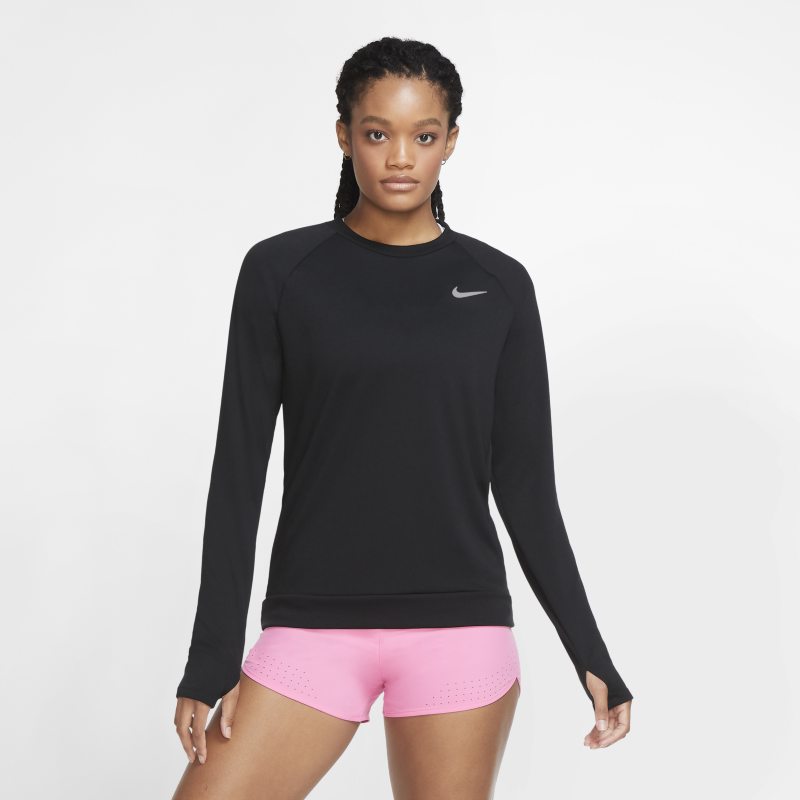 Löpartröja med rund hals Nike Pacer för kvinnor - Svart