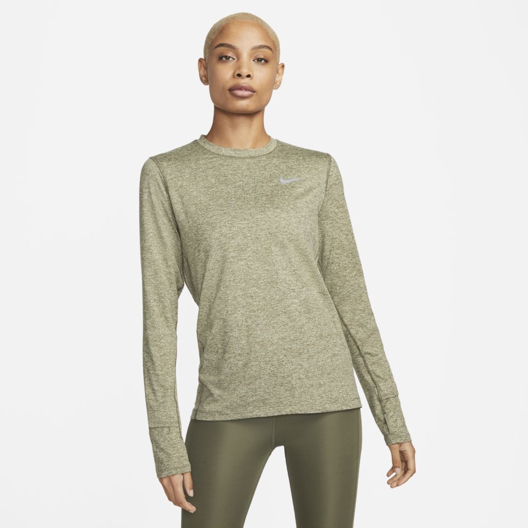 Nike Women's Dri-fit Element Running Crew In Green
