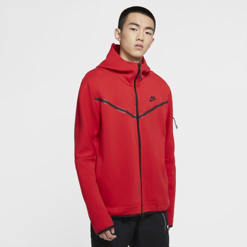 Nike Sportswear Tech Fleece Sudadera con capucha con cremallera completa - Hombre - Rojo Nike
