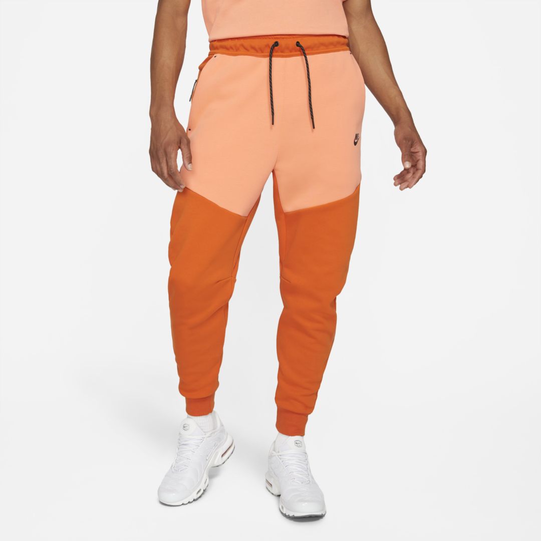 Nike Sportswear Tech Fleece Men's Joggers In Campfire Orange,orange Frost,black