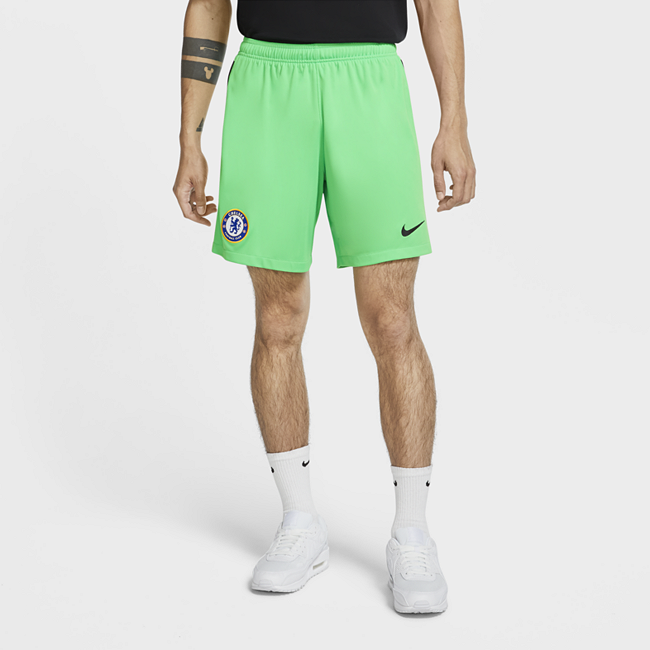 фото Мужские футбольные шорты из формы фк «челси» 2020/21 stadium goalkeeper - зеленый