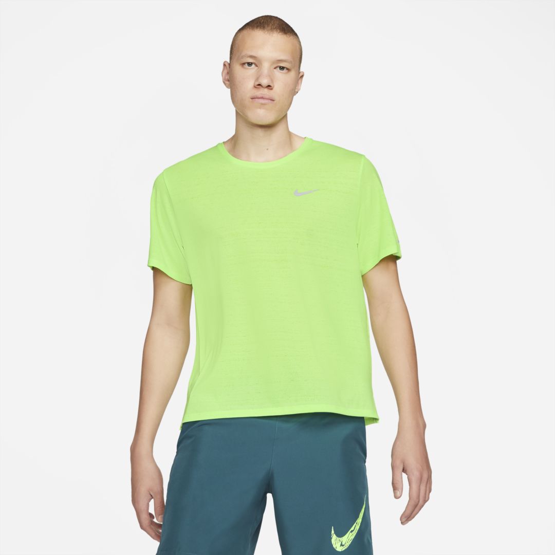 Nike Men's Dri-fit Miler Running Top In Green