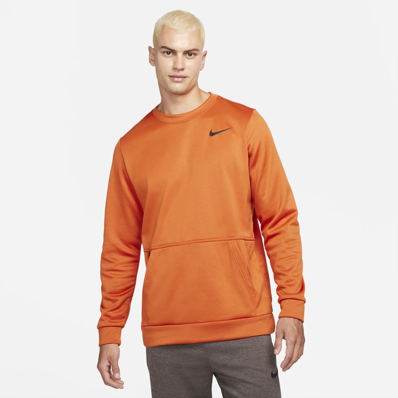 Męska bluza treningowa Nike Therma - Pomarańczowy