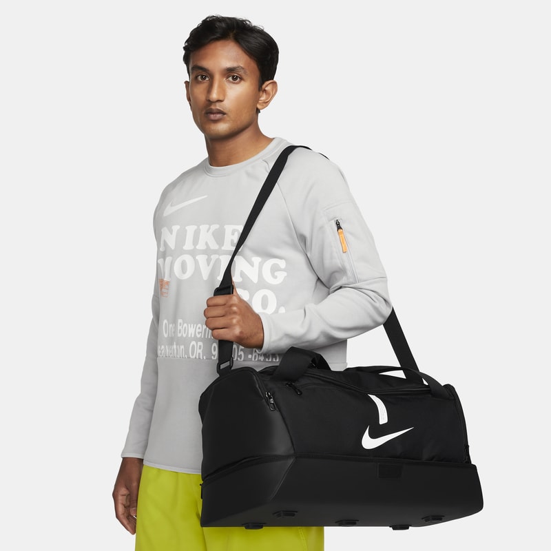 Wzmacniana torba piłkarska Nike Academy Team (średnia, 37 l) - Czerń