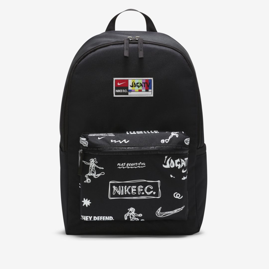 Nike F.c. Soccer Backpack In Black,white,white