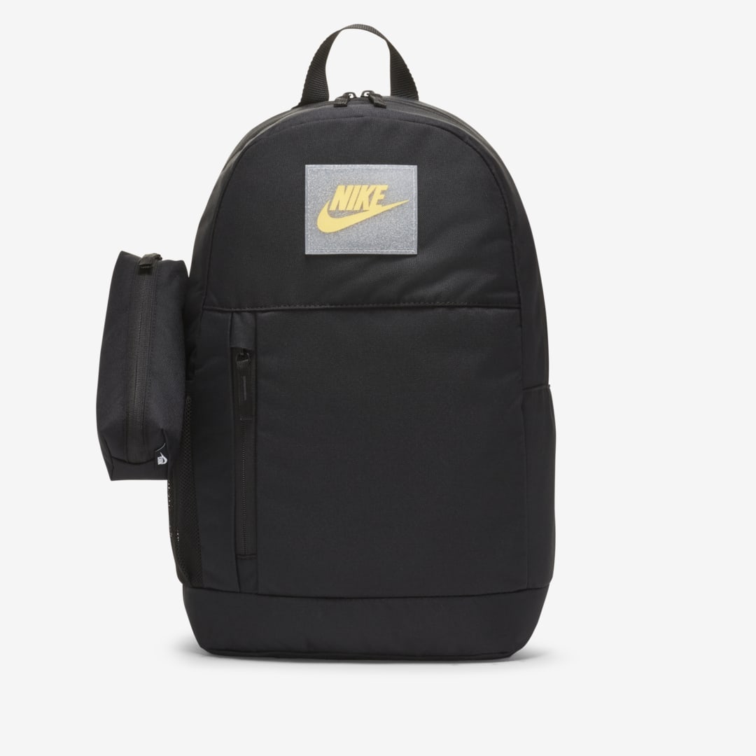 Nike Elemental Kids' Graphic Backpack In Black,black,citron Pulse
