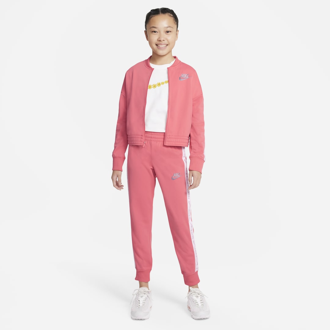 Nike Sportswear Big Kids' Tracksuit In Pink Salt,light Smoke Grey,light Smoke Grey