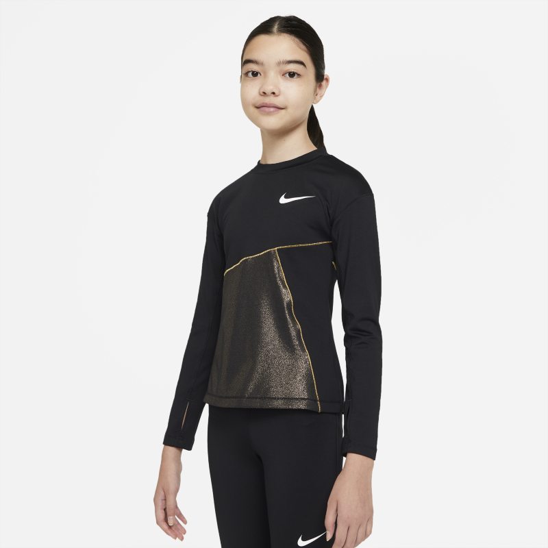Nike Pro Warm Camiseta de entrenamiento - Niña - Negro Nike