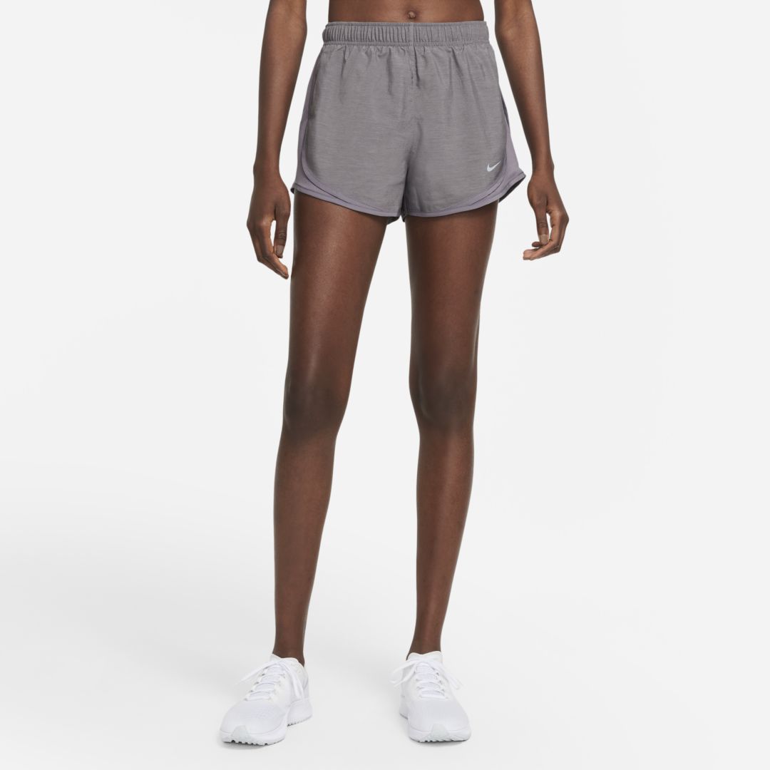 Shop Nike Women's Tempo Brief-lined Running Shorts In Grey