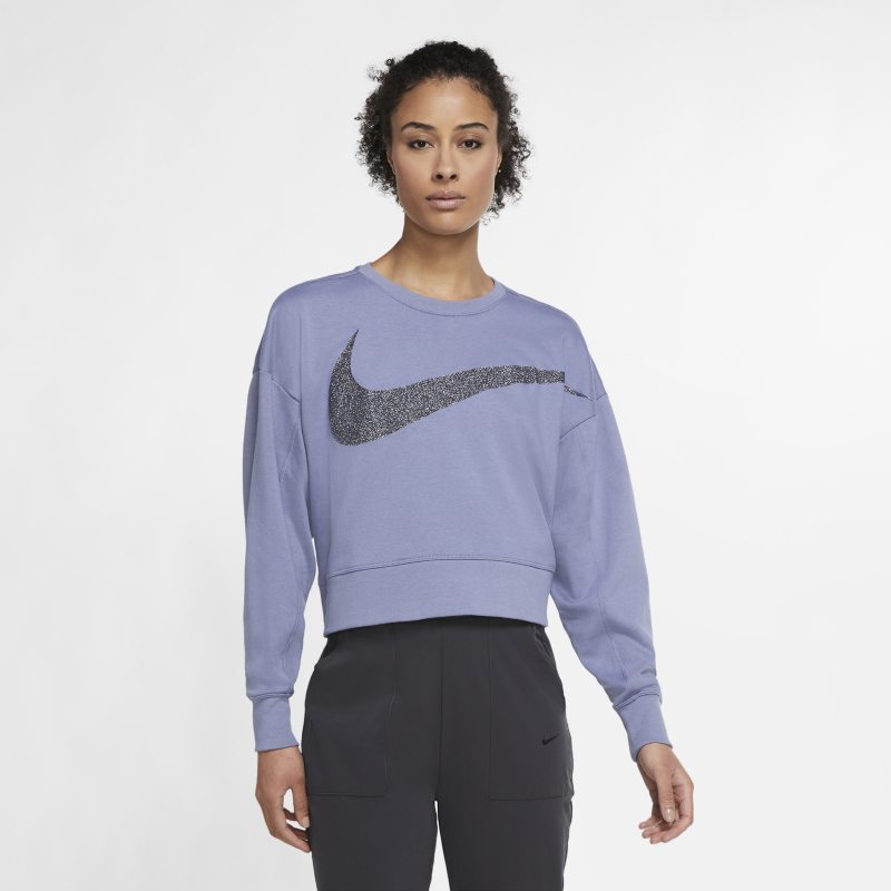 Nike Dri-FIT Get Fit Women's Fleece Sparkle Training Top - Purple