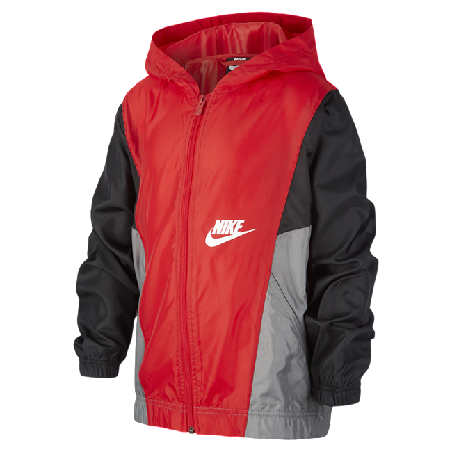 фото Куртка из тканого материала для мальчиков школьного возраста nike sportswear - красный