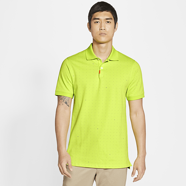 фото Мужская рубашка-поло с плотной посадкой и принтом the nike polo - зеленый