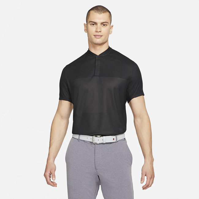 фото Мужская рубашка-поло для гольфа nike dri-fit adv tiger woods - черный