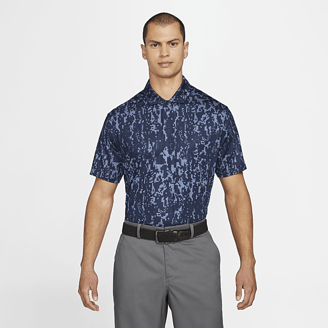 фото Мужская рубашка-поло с графикой для гольфа nike dri-fit vapor - синий