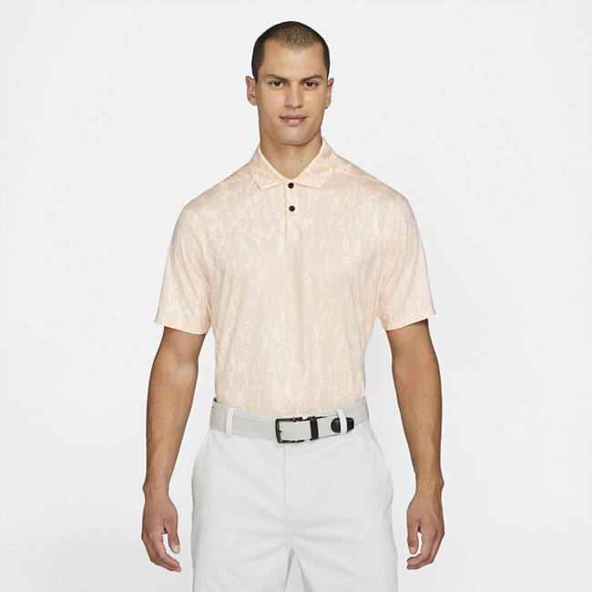 фото Мужская рубашка-поло с графикой для гольфа nike dri-fit vapor - розовый