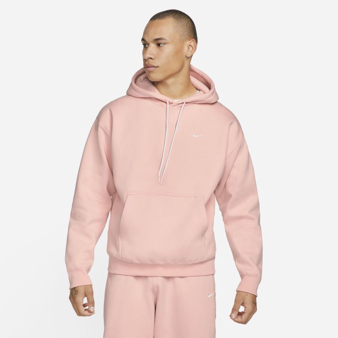 Nike Men's Solo Swoosh Fleece Hoodie In Pink