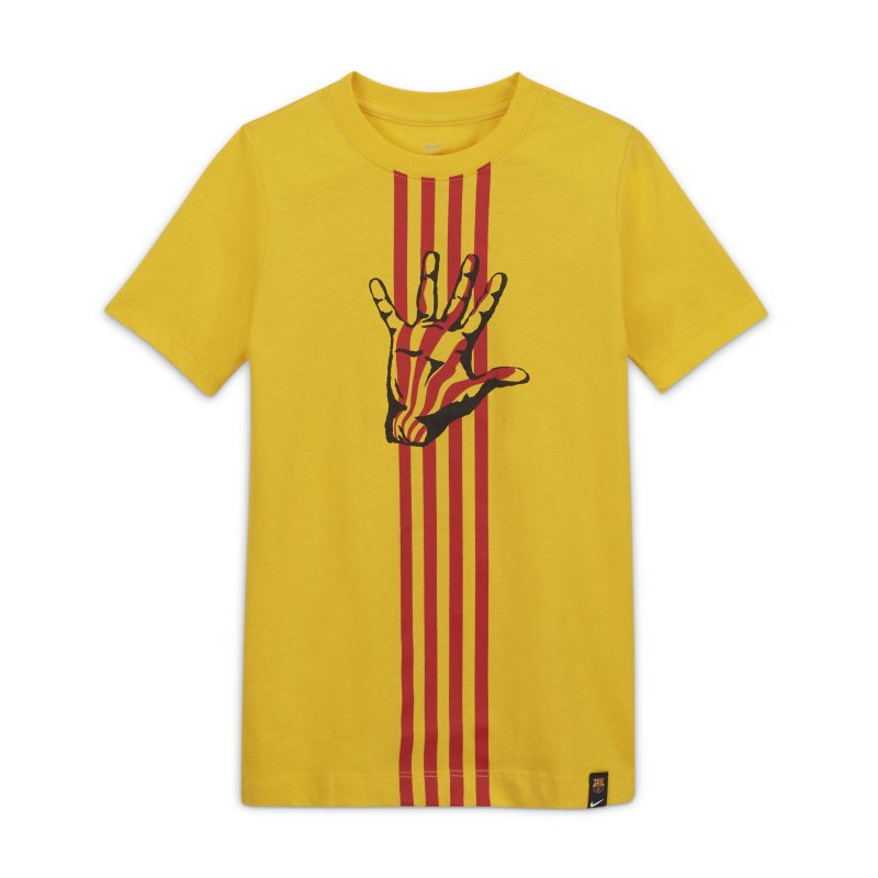 F.C. Barcelona Older Kids' Football T-Shirt - Yellow
