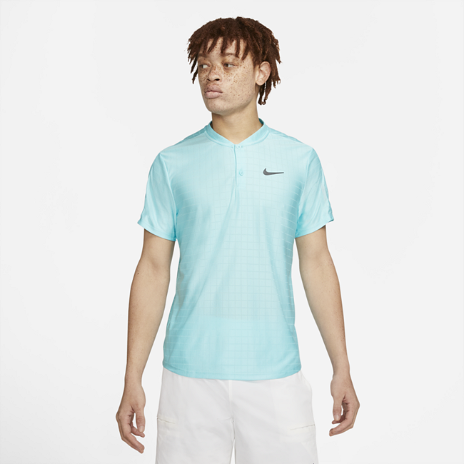 фото Мужская теннисная рубашка-поло nikecourt dri-fit advantage - синий