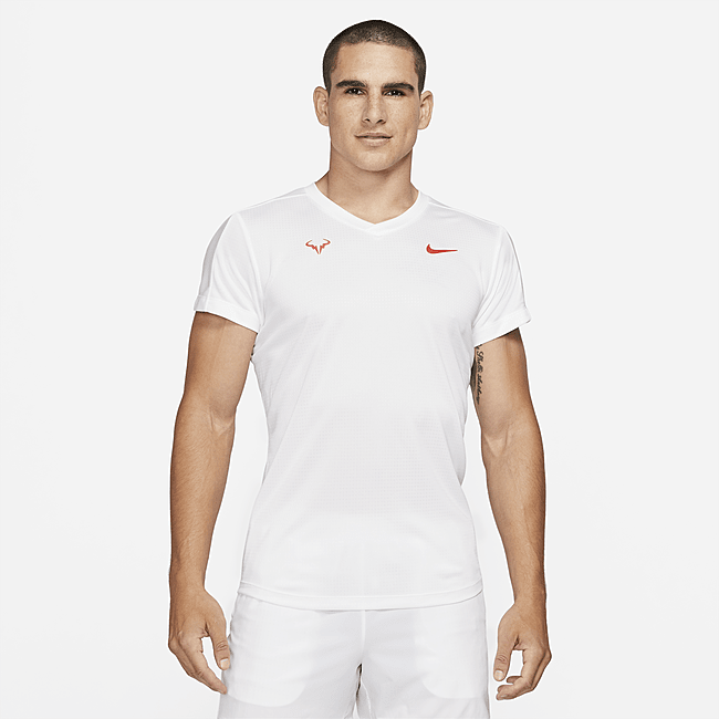 фото Мужская теннисная футболка с коротким рукавом rafa challenger - белый