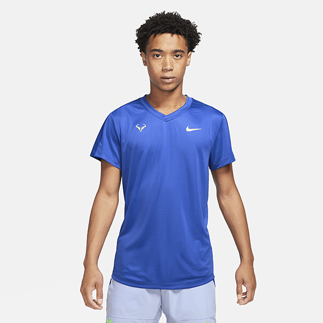 фото Мужская теннисная футболка с коротким рукавом rafa challenger - синий