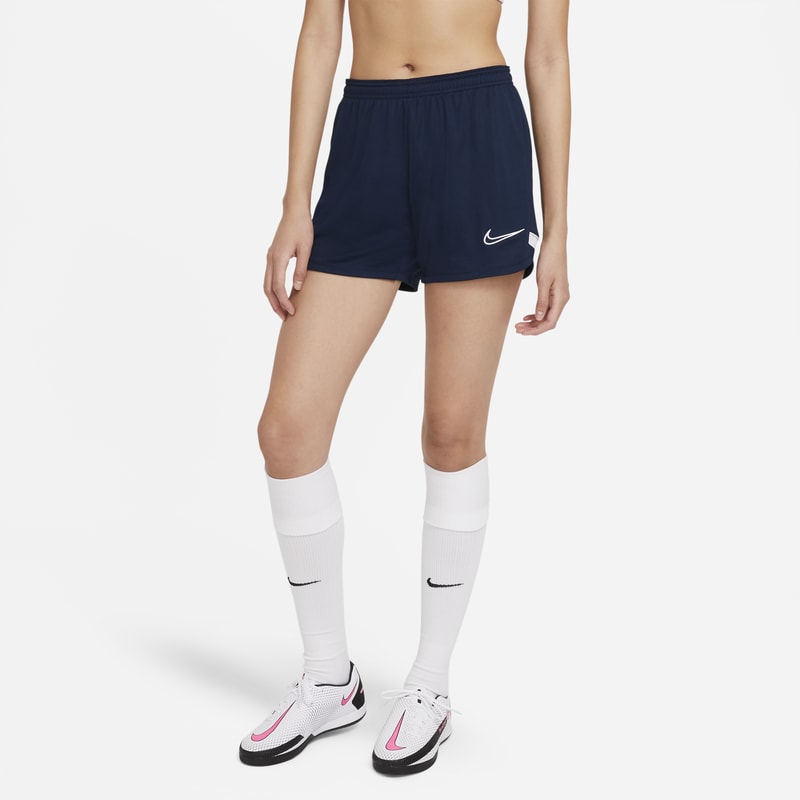 Damskie dzianinowe spodenki piłkarskie Nike Dri-FIT Academy - Niebieski