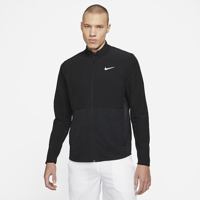 фото Мужская теннисная куртка со складной конструкцией nikecourt hyperadapt advantage - черный