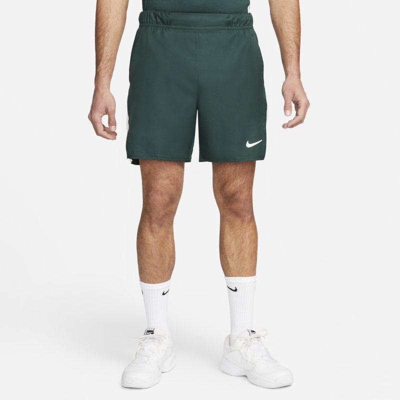 Męskie spodenki tenisowe 18 cm NikeCourt Dri-FIT Victory - Zieleń